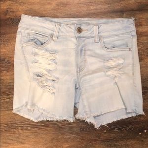 AEO midi shorts light wash size 8